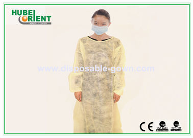 Long Sleeves Disposable Medical Use Isolation Gowns With Elastic Cuffs For Hospital