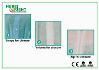 Soft Fluid Resistant Disposable Use Protective Lab Coat With Zip for factory/laboratory/food industry
