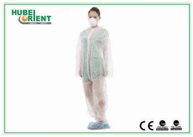 Non Toxic Polypropylene Disposable White Overalls Without Hood / Feetcover