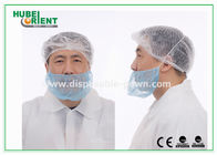 White Disposable Head Cap Nonwoven Beard Cover 18 Inch Single Elastic