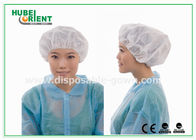 Soft PP Non Woven disposable bouffant caps , White bouffant hair nets