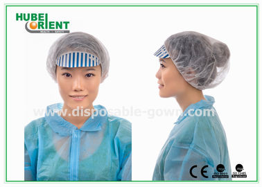 Round Disposable Head Cap , Single Use Bouffant Scrub Caps With Peak