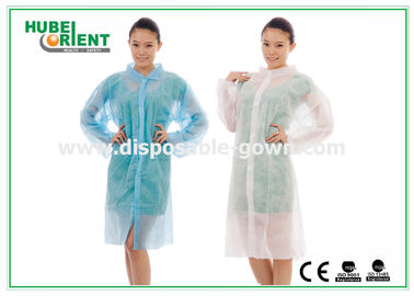 Polyethylene Disposable Lab Gowns With Shirt Collar approved CE MDR Certificate for Body protection