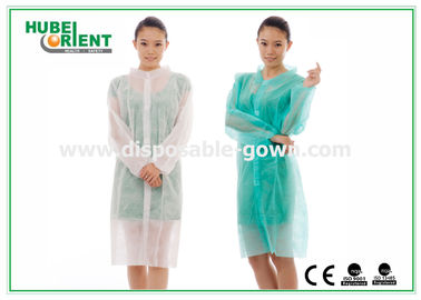 Polyethylene Disposable Lab Gowns With Shirt Collar approved CE MDR Certificate for Body protection