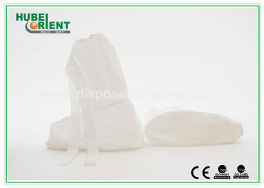 Nonskid Microporous Disposable Shoe Covers Booties / White Disposable Foot Gloves