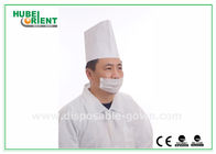 Long White Paper Disposable Head Cap Bouffant Shaped with Adjustable Size