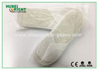 White Non woven disposable spa slippers with Eva Sole , Open Toe Style