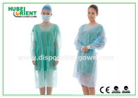OEM Antibacterial Disposable Long Sleeve Gown With Knitted Wrist