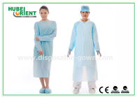 CE Standard CPE Disposable Protective Gowns / Blue CPE Surgical Gown For Hosptal use