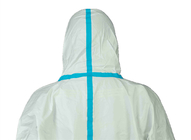 Hospital EN14126 Type4/5/6 Disposable MP Chemical Coverall With Blue Tape