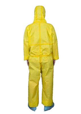 CE CATIII Type 3/3B Disposable Medical Protective Coverall Chemical Clothing With Hood