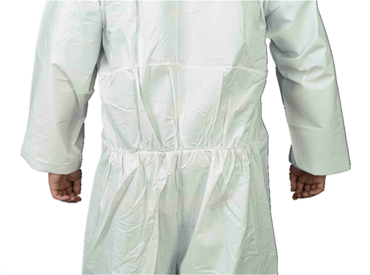 PPE Type5/6 White MP Chemical Protective Anti Dust Disposable Jumpsuit With Hood