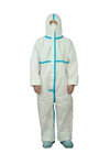 Category III Type4/5/6 Disposable MP Waterproof Coverall With 2-Pieces Hood And Blue Tape