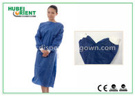 Non-woven or SMS Blue Disposable Hospital Scrubs With Elastic And Knit Cuff