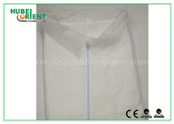 White Disposable Coveralls Non Woven For Medical Without Hood With Free Sample