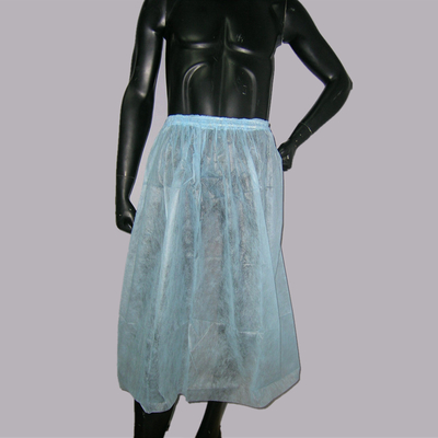 Woman Beauty Salon / Hotel Breathable Nonwoven Disposable Skirt With Elastic Rubber