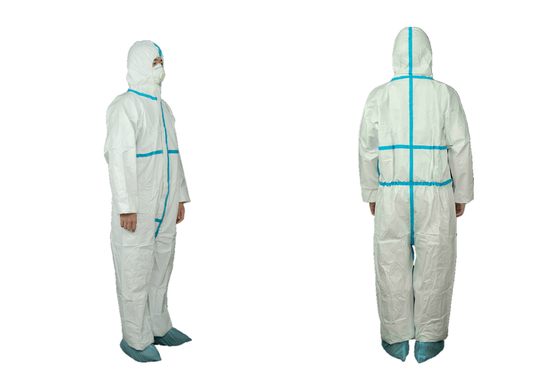 MDR CE Certified Disposable Type 4B / 5B / 6B Chemical Protective Coveralls S-4XL