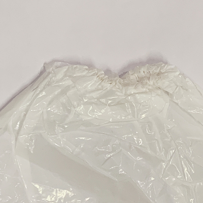 78x144cm White Elastic Cuffs Disposable PE Plastic Work Gown Oil Proof No Reuse