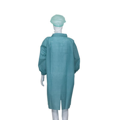 Non Woven Fabric / SMS / Tyvek Disposable Lab Coats For Industrial