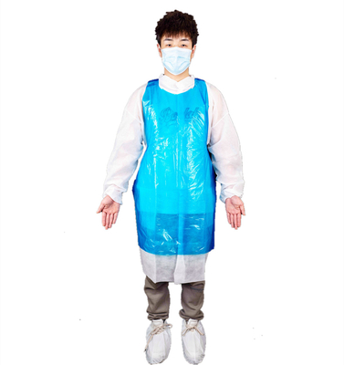 Waterproof Disposable PE Plastic Apron Blue / White / Green / Red Kitchen / Food Industry