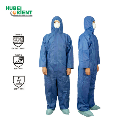 OEM ODM Type 5/6 SMS SMMS Protective Coverall with CE Certificated