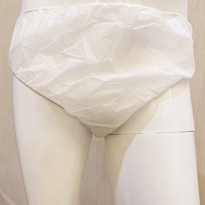 Hygiene Protective Disposable White PP Non Woven Underpants With Double Crotch