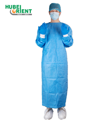 AAMI PB70 Level 3 Knitted Cuffs SSMMS Disposable Surgical Gown FDA Standard
