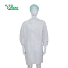 Anti Dust PP/SMS/Microporous/Tyvek Disposable Protective Lab Coat With Elastic Wrists