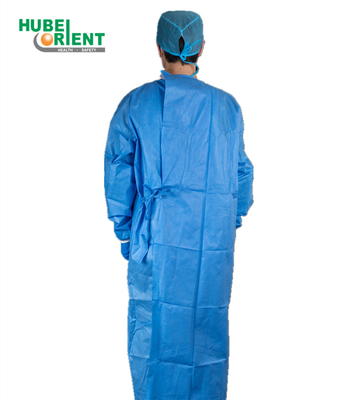 FDA 510K Level-3 Steriled Package Disposable Medical Surgical Gown With Knitted Cuffs