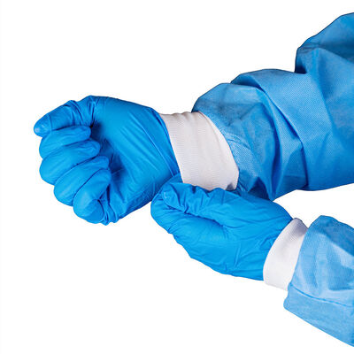 AAMI PB70:2012 Level-3 Knitted Cuffs Disposable SMS Fabric Surgical Gown