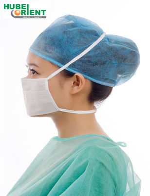 Disposable Medical Type IIR 3-Ply Nonwoven Face Mask With Tie-on For Laboratory/Clinic