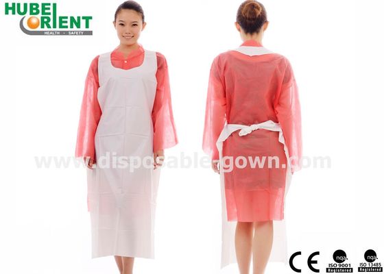 ISO13485 Odorless Polythene Disposable Aprons Without Sleeves