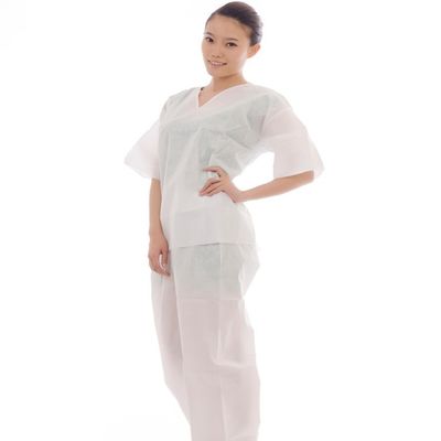 Anti-Bacterial 45g/M2 SMS Medical Disposable Protective Kits With Shirt And Trousers In Medical Environment