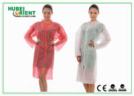 PP/SMS/MP/Tyvek Nonwoven Disposable Lab Coats With Zip For Workers