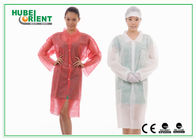 ISO13485 CE Approved PP Fire Resistant Lab Coats Disposable With Snaps