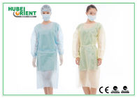 Polypropylene Long Sleeve Isolation Gown disposable Medical Lab Coat With Elastic Wrist