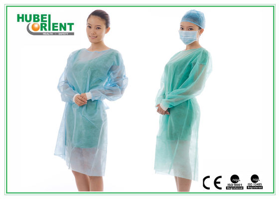 Disposable Isolation Gown Knitted Cuff Surgical Gown Lab Visitor Gowns For Hospital