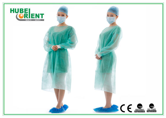 Disposable Isolation Gown Knitted Cuff Surgical Gown Lab Visitor Gowns For Hospital