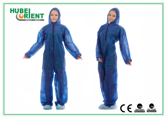 Disposable Non Woven PP Medical Suit Isolation Gown Coveralls With Hood Without Feetcover