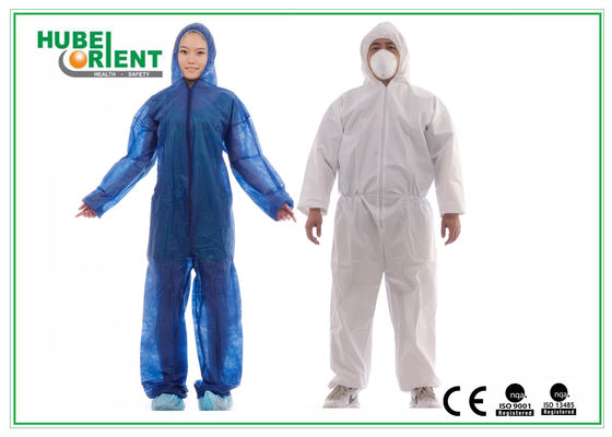 Type 5 6 Waterproof Disposable Microporous Coverall With Hood