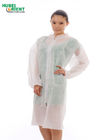 Disposable 35G/M2 PP Nonwoven Medical Lab Coat With Zipper