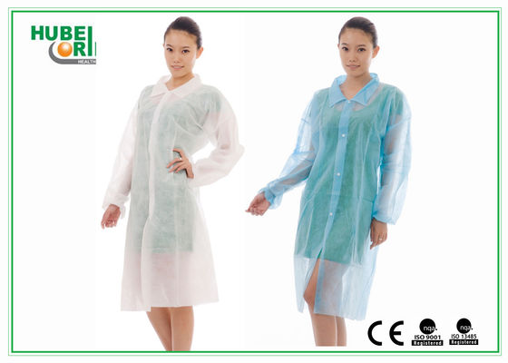 Unisex Nonwoven Disposable Lab Coats For Hospital