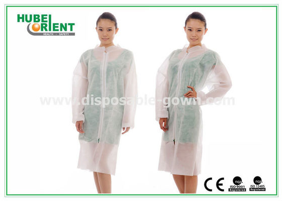 ISO13485 Comfortable 50G/M2 PP SMS Disposable Lab Coats