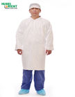 CE Breathable Tyvek Disposable Lab Coats With Elastic Wrist