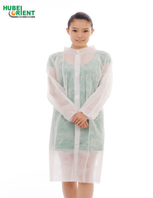 Disposable Medical 25gsm Nonwoven Lab Coat With Velcro Closure