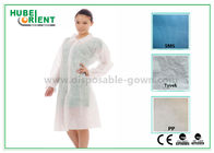 CE MDR Oil And Dust Prevention Single Use Lab Coat With Snaps