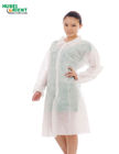 OEM Knitted Collar Disposable 25gsm Non Woven Lab Coat