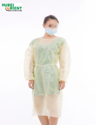 OEM Disposable SMS Non Woven Isolation Gown With Long Sleeves