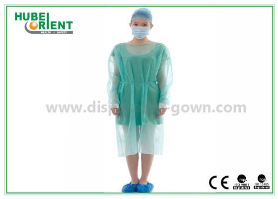 PP Nonwoven Waterproof  Isolation Gowns With Knitted Wrist