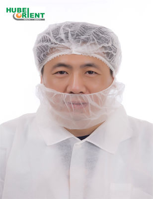 Nylon Non Woven Disposable Beard Cover With Single Elastic White